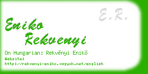 eniko rekvenyi business card