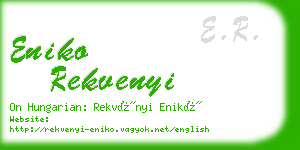 eniko rekvenyi business card